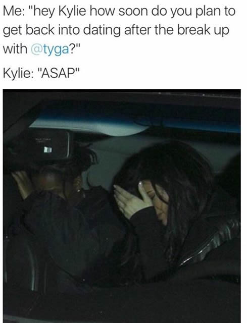 看不懂了..卡戴珊妹妹Kylie Jenner被拍到和ASAP Rocky坐在同一辆车内..都赶紧遮脸 (照片)