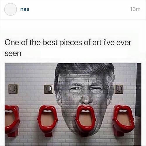 看不下去..嘻哈传奇Nas攻击美国总统热门候选人Donald Trump..用最艺术的作品讽刺 (照片)