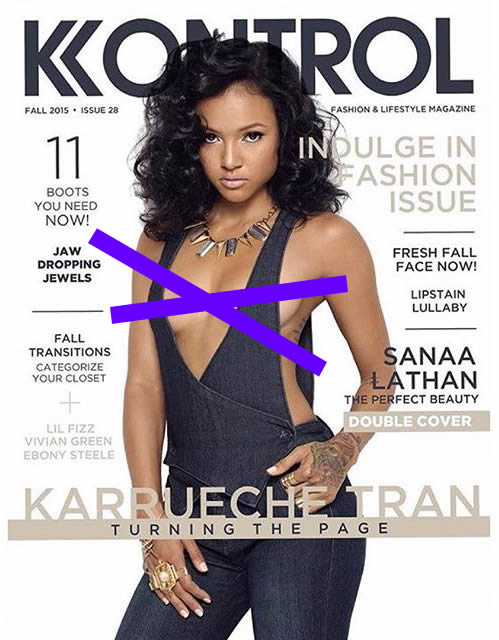 自从和Chris Brown分手后..Karrueche走的风格越来越Open (杂志封面照片)