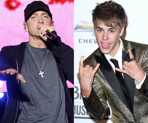 Eminem对Justin Bieber的影响是显而易见..牛X的阿姆进入比伯眼里5个最伟大榜单 (哪5位)