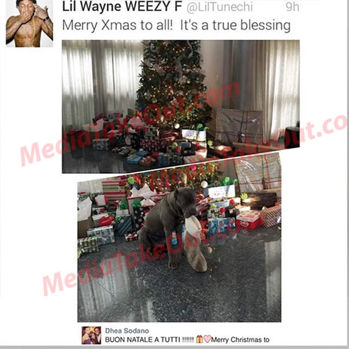 谁才是Lil Wayne的唯一? 曾经的女友和Weezy一起过圣诞假日..最伤心的是分手不久的前女友Christina Milian (照片)