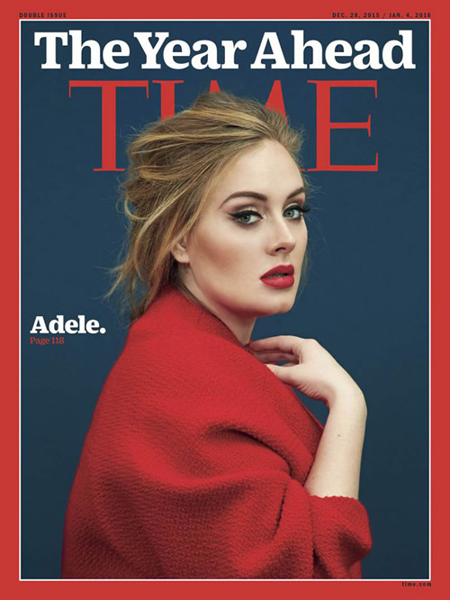 重量级人物Adele登上顶级杂志TIME封面...她很红 (照片)