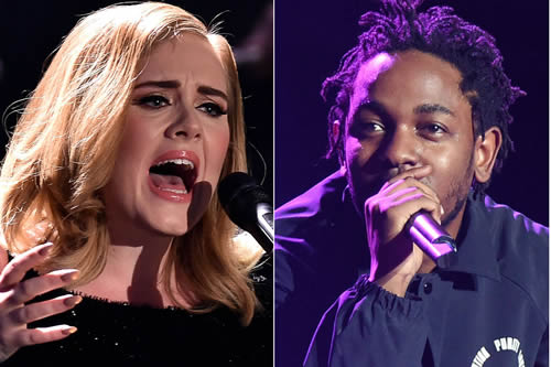 Adele在2016格莱美颁奖典礼表演完后表白致敬Kendrick Lamar: I Love You, Kendrick (视频)
