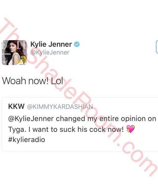 疯子!! 1秒毁三观..Kylie Jenner转发了粉丝对她男友Tyga极强的性暗示推特..她难以置信, 内容不堪入目 (图片)