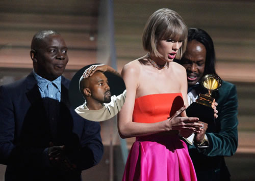 Taylor Swift正式反击了Kanye West的侮辱性歌词!..在格莱美颁奖典礼上抨击Kanye