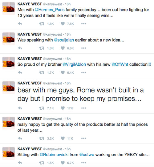 Kanye West说今年adidas将生产100万双Yeezy鞋子..工厂已经不够用 (图片)