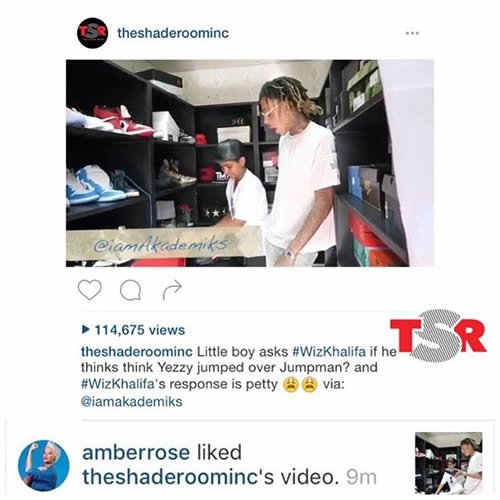 胸闷! Wiz Khalifa不喜欢Kanye West的Yeezy鞋子..Amber Rose落井下石 (短视频)