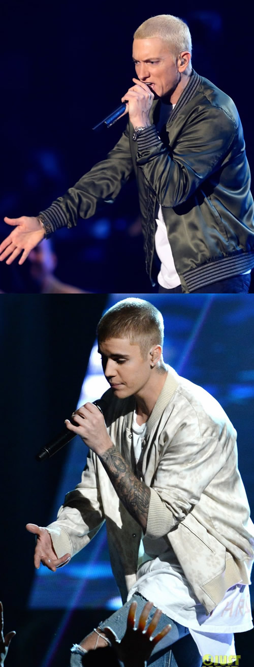 有意思! 很多人乍一看Justin Bieber以为是Eminem..对比了一下也像阿姆也像Stan (照片对比)