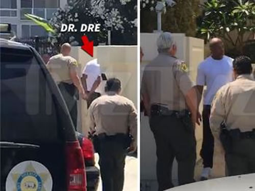 怎么回事? Eminem师父Dr. Dre被警方戴上手铐搜查 (照片)