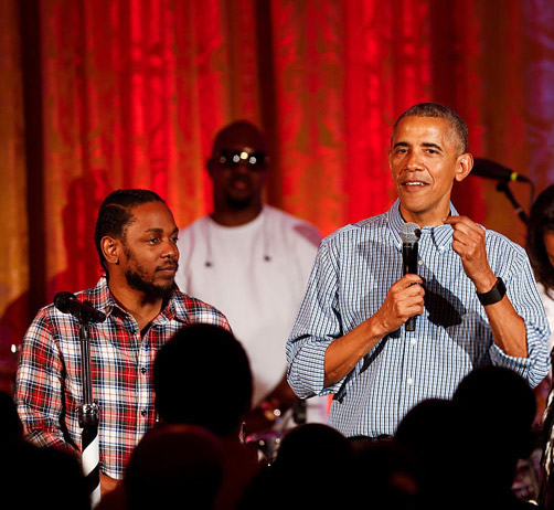 嘻哈和奥巴马分不开..这次由Kendrick Lamar把HipHop带进美国白宫 (3张照片)