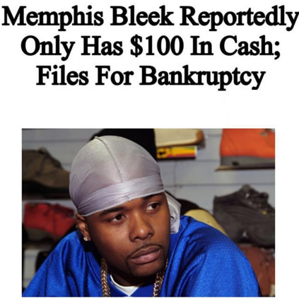 不商业或商业不了的说唱歌手Memphis Bleek破产..变成穷光蛋..剩的钱买不起回老家的机票