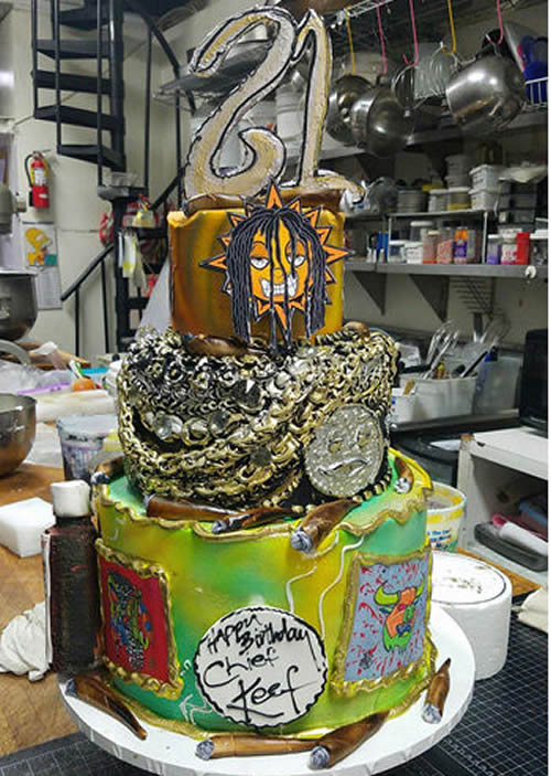 最Krazy的蛋糕了..Chief Keef的这个Birthday Cake有“毒” (照片)