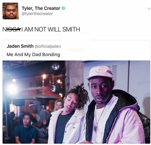 Jaden Smith忘记Will是他爸..Tyler, The Creator知道他不是Jaden的爸 (照片)