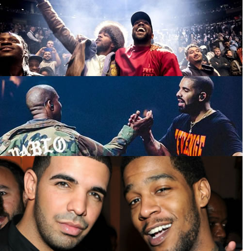 Kanye West也很受伤..他和Drake都第一时间反击Kid Cudi的公开数落