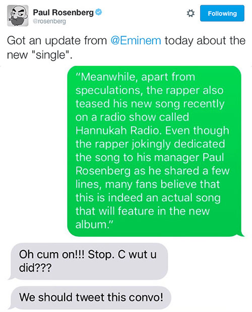 Eminem算是再露面..看他和好基友如何“调情”的 (图片)