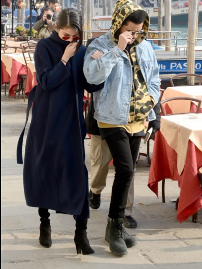 Selena Gomez和男友The Weeknd在意大利试图低调隐藏自己..那可不容易 (照片)