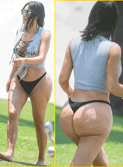 最新照片显示Kim Kardashian的好身材略打了折扣 (照片)