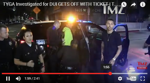 Tyga的日常..开豪车闯红灯被逮捕戴上手铐押进警车 (视频照片曝光)