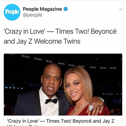 Wow..Jay Z和Beyonce瞬间多了两位家庭成员 (图片)