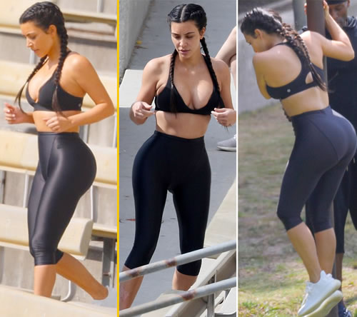 要想身材好怎能不学Kim Kardashian..新照片显示大臀不再夸张 (照片)