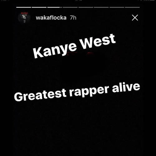 全了..嘻哈四大金刚都有地位保障..Kanye West在嘻哈界处于什么样地位? 说唱狠货Waka Flocka给出钻石级的答案