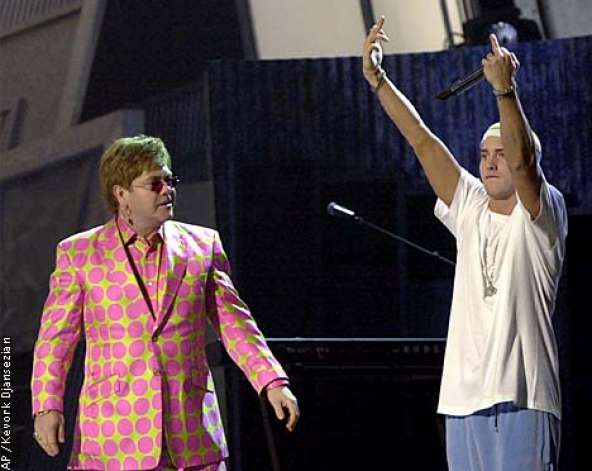 Eminem和Elton John的缘分 (照片)