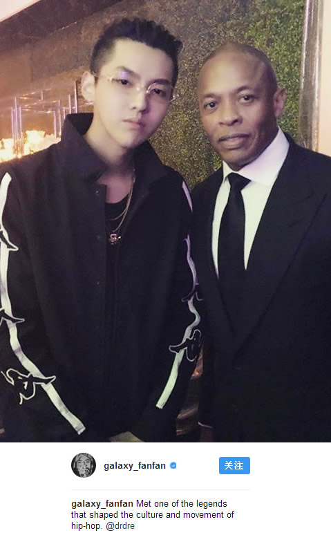 Eminem师父Dr. Dre遇见吴亦凡.. Kris分享合照..看他怎么描述这位HipHop传奇的...
