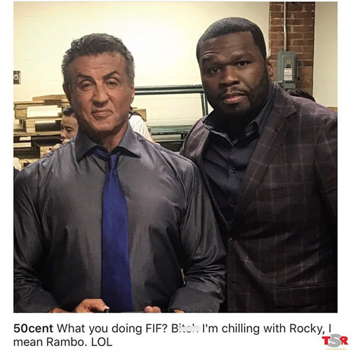 当演员50 Cent遇见顶级演员 史泰龙..霸气