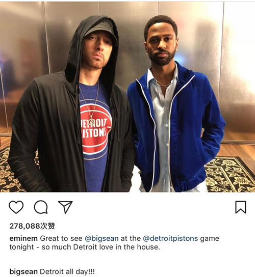 Shady‘s Back! Eminem把家乡底特律活塞队新赛季第一场比赛变成自己的show