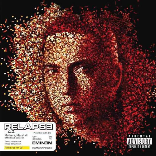 有意思的细节：Eminem放出的新专辑宣传照片中的“R”与Relapse专辑封面上的“R”有着相同设计