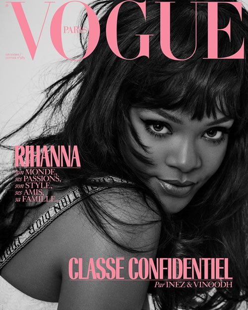 Badgal Rihanna上了Vogue Paris三张封面..超级巨星讲排场..