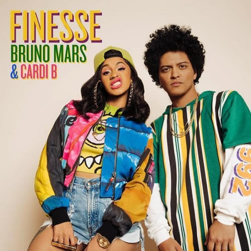 Cardi B持续火热..助阵Bruno Mars单曲‘Finesse’本周杀到Billboard Hot 100榜单第三名