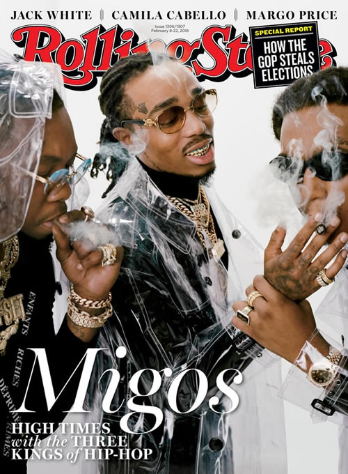 嘻哈三人冠军组合Migos登上著名杂志Rolling Stone封面..成功地抽着，然而这成功来得并不容易..