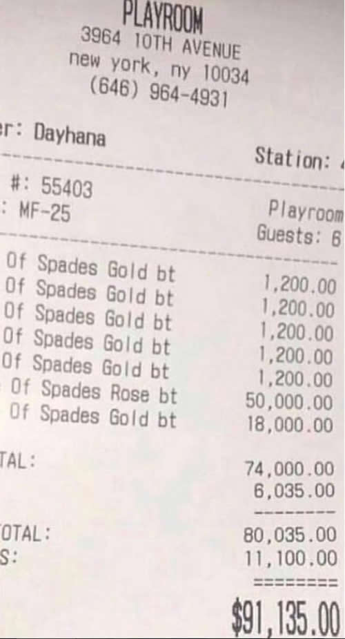 Ball So Hard! JAY Z为了庆祝好兄弟的生日，花费将近10万美元购买了40瓶Ace of Spades香槟