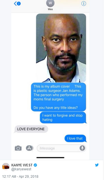 难以置信！Kanye West要把间接导致他妈妈去世的医生照片作为新专辑的封面..照片在这里