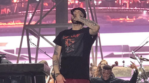 图一的Eminem越看越年轻了，差点没有认出来。。。 ​​​​