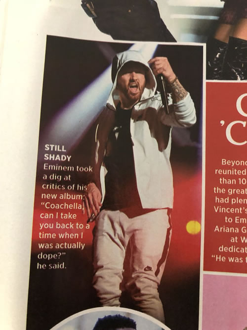 Eminem出现在Rolling Stone杂志最新期刊内页照片曝光