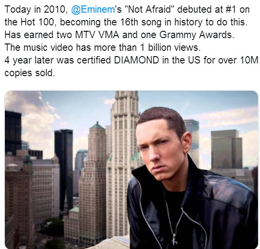 Rap God Eminem的Not Afraid对Stan有着特殊的意义