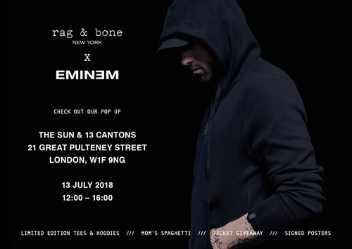 伦敦的Stan幸福了，Eminem合作的服装项目将在那里开个Pop Up商店...