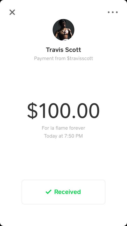 Travis Scott向粉丝们送出10万美元