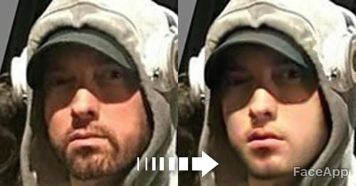 如果Rap God Eminem把胡子剃了将会是如何年轻?
