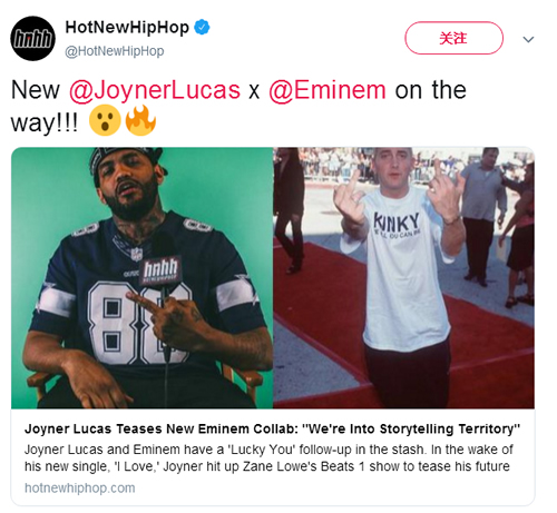 Eminem生日这天，Lucky You合作者Joyner Lucas给Stan送上大礼