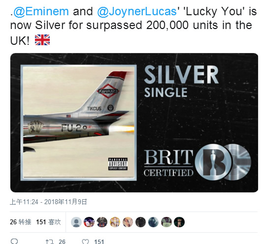 Eminem又得到两块奖牌