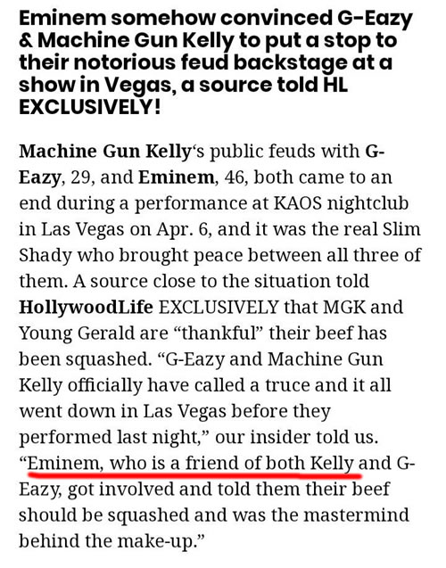 ??? ??? Eminem帮助敌人MGK和G Eazy和好??