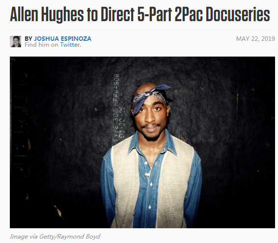 Tupac的5集记录片准备开拍了..和电影不一样，这是更纪实的..导演拍摄过Dr.Dre纪录片 ​​​​