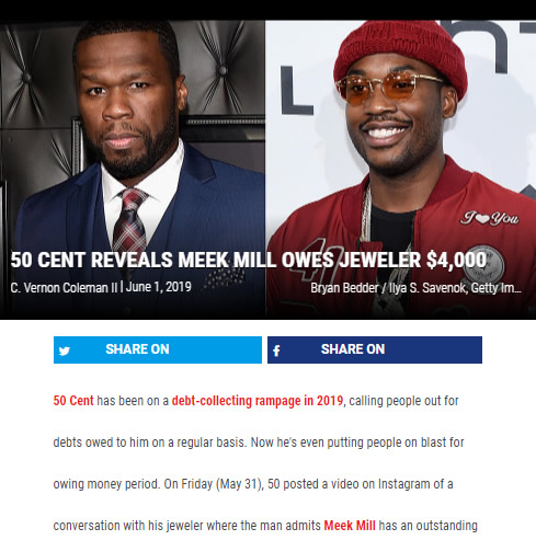 50 Cent最近一直在讨债，最新对象是他之前G Unit成员Tony Yayo