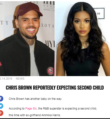 Chris Brown要有第二个孩子了，孩子妈妈是她 (照片)
