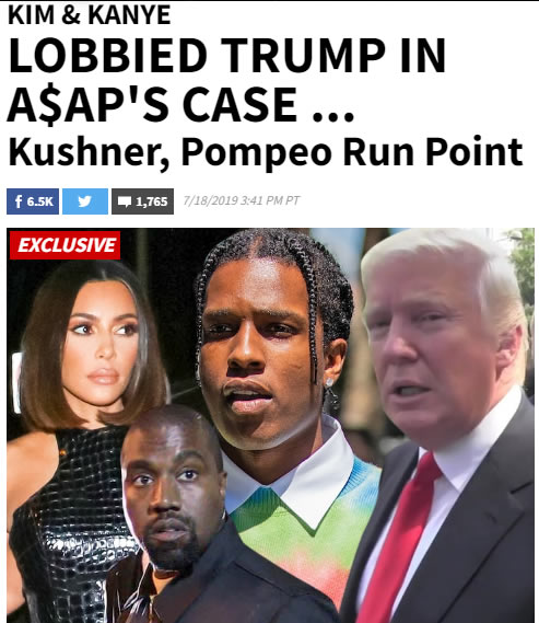 为了帮关在监狱的ASAP Rocky，Kanye West和Kim卡戴珊夫妇 游说美国.总统川普  