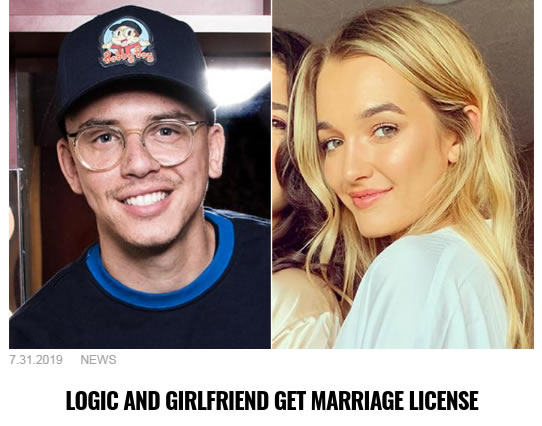 Logic和女友Brittney Noell拿了结婚许可证（照片）