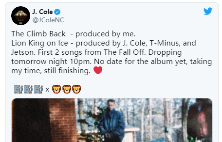 等待即将结束，J.Cole宣布新专辑2首新单曲，有2个儿子了